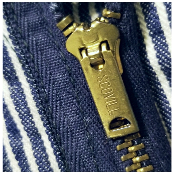 ☆☆TRUE VINTAGE☆☆1960's HICKORY STRIPE SELVEDGE COVERALLS‐ 30"x30" - Picture 9 of 11